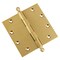 Embassy 5 x 5 Solid Brass Ball Bearing Hinge, Satin Brass Finish Ball Tips 5050BBUS4B-1 - alternate 1
